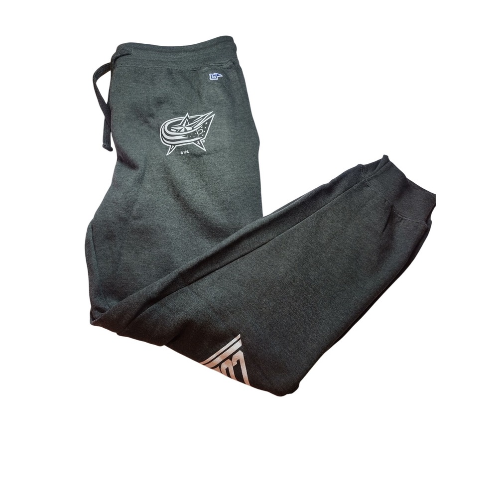Blue 84 NHL Columbus Blue Jackets Mens Joggers Charcoal Gray Sweatpants Large